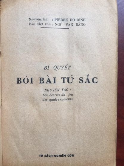 Bí Quyết Bói Bài Tứ Sắc (Les Secrets Du Jeu Des Quatre Couleurs) - Ngũ Văn Bằng - Hình ảnh 2