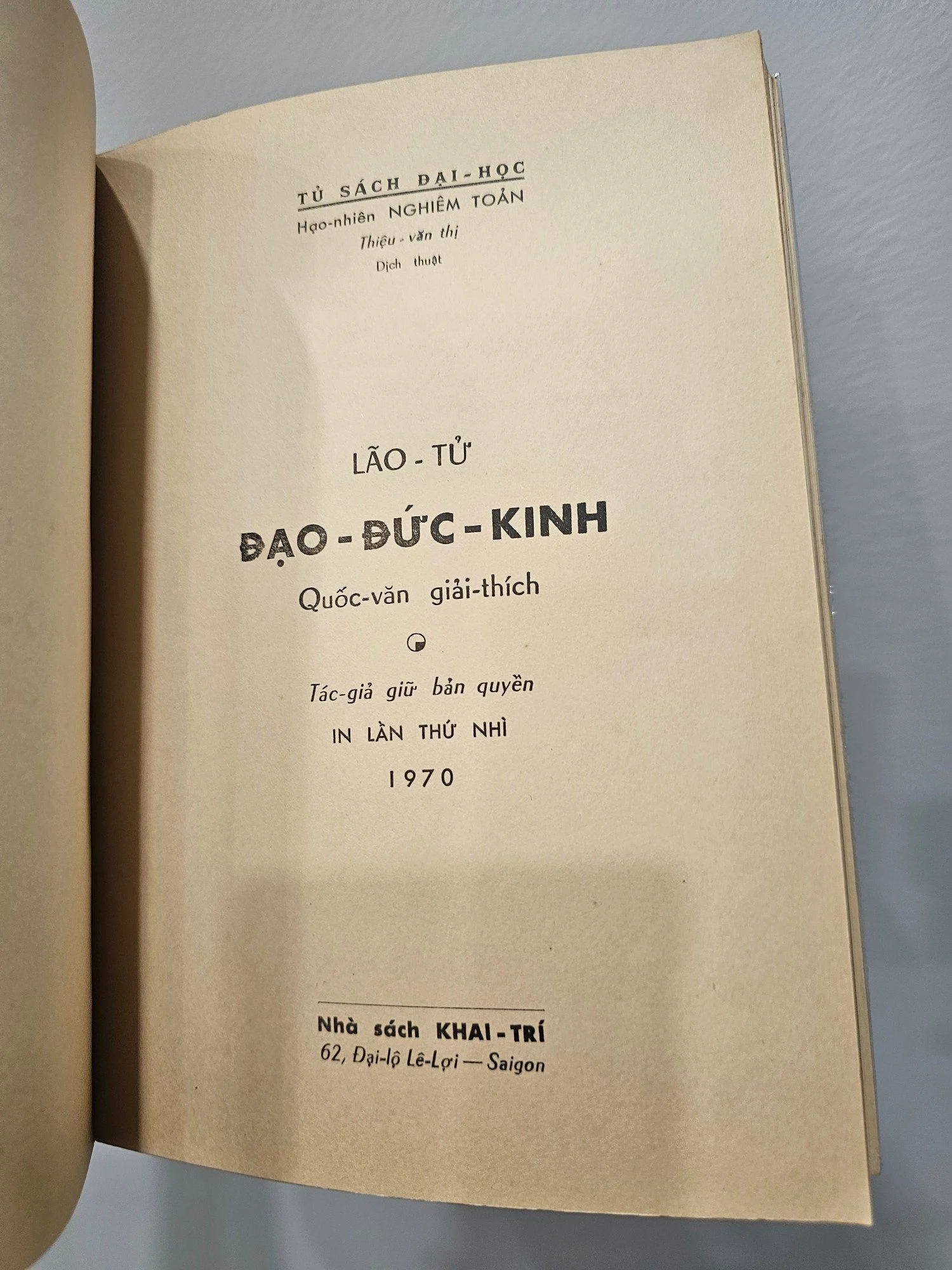 Lão Tử Đạo Đức Kinh Quốc Văn Giải Thích - Hạo Nhiên Nghiêm Toản (2 Tập) - Ảnh 8