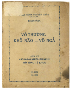 Vô Thường Khổ Não Vô Ngã - Trưởng Lão Hoà Thượng Hộ Tông