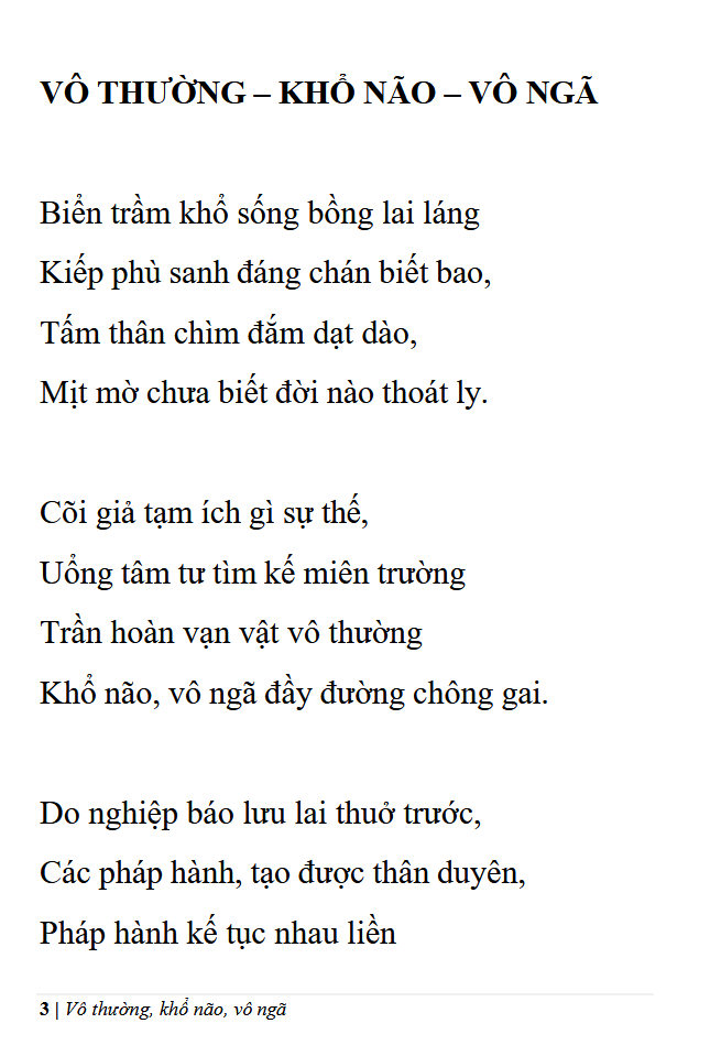 Vô Thường Khổ Não Vô Ngã - Trưởng Lão Hoà Thượng Hộ Tông - Ảnh 2