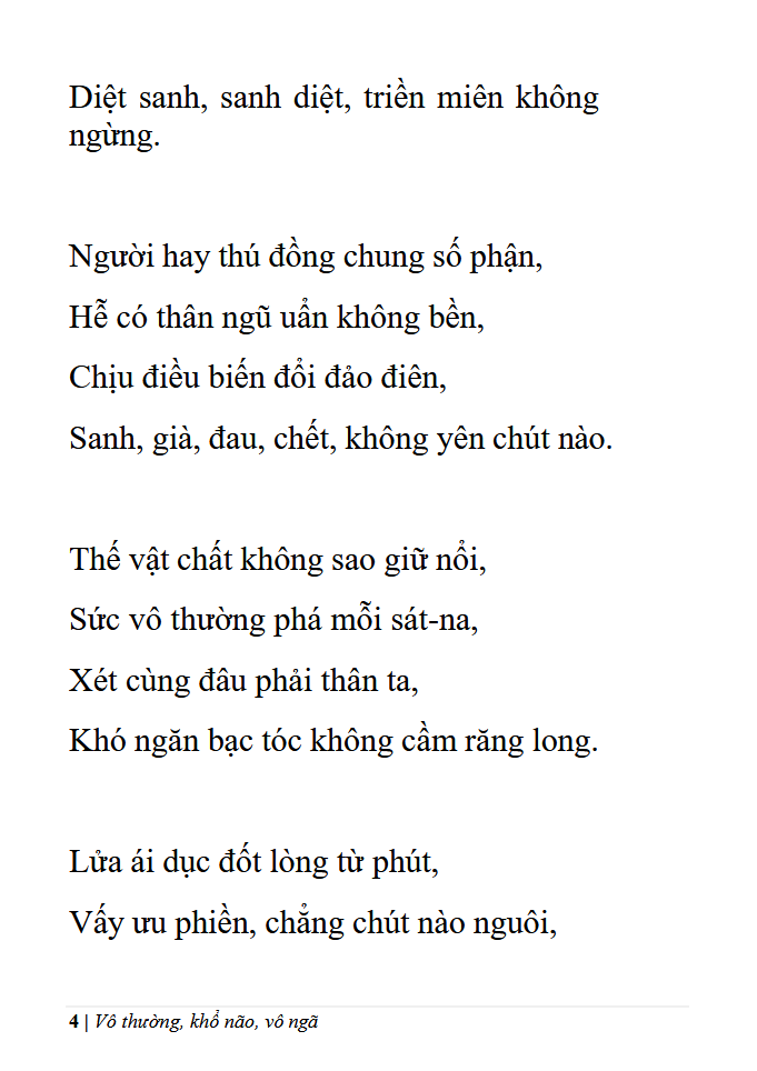 Vô Thường Khổ Não Vô Ngã - Trưởng Lão Hoà Thượng Hộ Tông - Ảnh 3