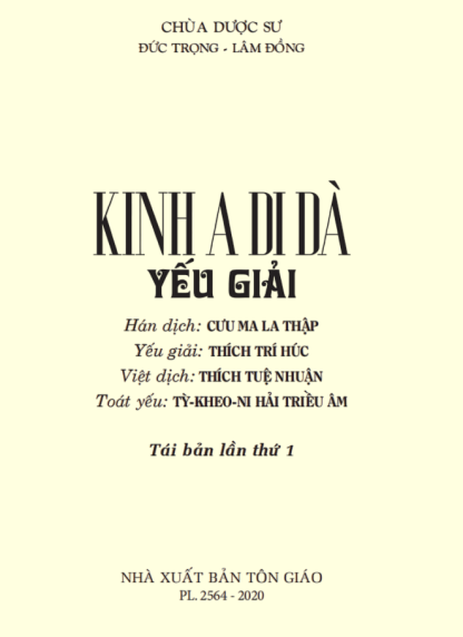 Kinh A Di Đà Yếu Giải -  Sư Bà Hải Triều Âm