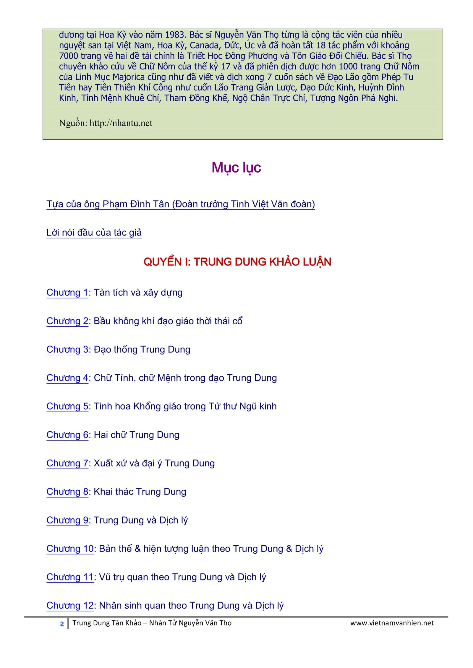 Trung Dung Tân Khảo - Nhân Tử Nguyễn Văn Thọ - Ảnh 2