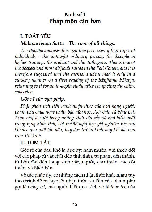 Kinh Trung Bộ Trọn Bộ (Toát Yếu + Chú Giải) - Hòa Thượng Thích Minh Châu, Ni Sư Thích Nữ Trí Hải - Ảnh 11