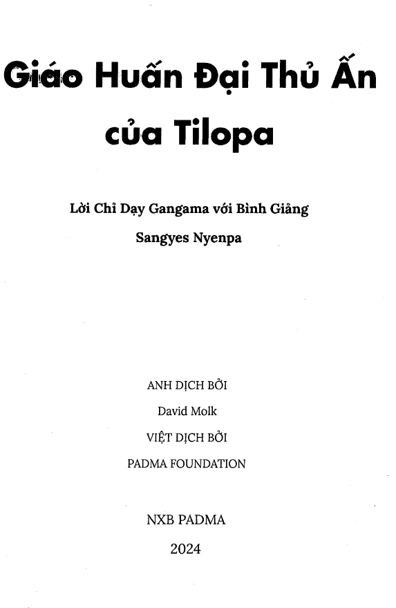 Giáo Huấn Đại Thủ Ấn của Tilopa - Longchenpa - Ảnh 4
